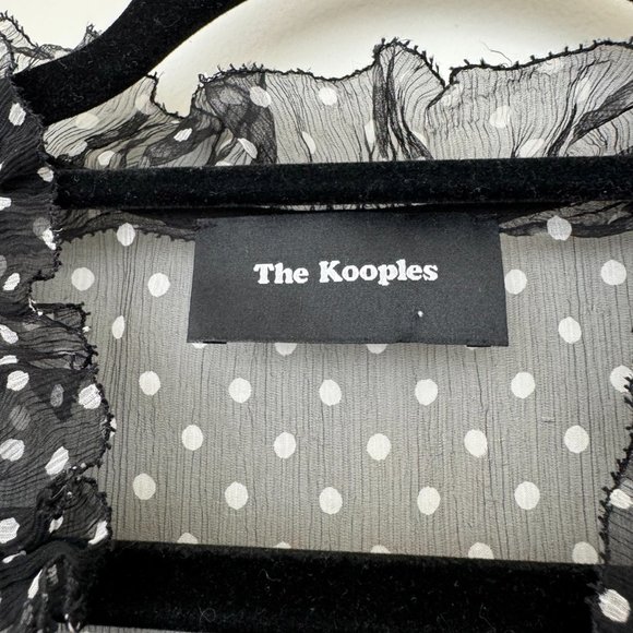 The Kooples Polka Dot Black Silk Dress with Slip - Small - Picture 5 of 6